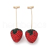 Zinc Alloy Rhinestone Stud Earrings EJEW-E314-01G-4