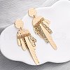 Zinc Alloy Flat Round Chandelier Earrings EJEW-Z107-03G-02-2