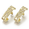 Brass Micro Pave Cubic Zirconia Stud Earrings EJEW-S201-231G-NF-1