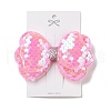 Paillette Cloth Felt Fabric Alligator Hair Clip OHAR-R100-02C-2