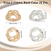 SUNNYCLUE 24Pcs 2 Colors Brass Bead Frame KK-SC0005-39-2