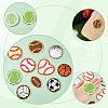 AHADERMAKER 10 Styles Acrylic Fiber Glitter Powder Embroidery Sew on Appliques PATC-GA0001-41-4