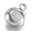 304 Stainless Steel Glass Rhinestone Charms STAS-G082-12-3