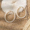 Chic Beach Style Oval Stainless Steel Hoop Earrings GD7947-4