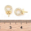 Brass Cubic Zirconia Peg Bails KK-P271-11G-3