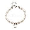 304 Stainless Steel Elephant Charm Bracelets for Women BJEW-C098-13P-4