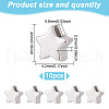 GOMAKERER 10Pcs Rhodium Plated 925 Sterling Silver Beads FIND-GO0002-59-2