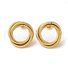 Multilayer Ring Shape Ion Plating(IP) 304 Stainless Steel Stud Earrings for Women EJEW-L287-016G-01-1