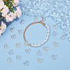 BENECREAT 30Pcs 2 Colors Brass Linking Rings KK-BC0012-49-5