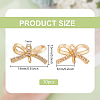 BENECREAT 10Pcs Brass Micro Pave Clear Cubic Zirconia Connector Charms KK-BC0013-61-2