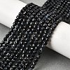 Natural Black Sapphire Beads Strands G-G259-C02-4x4mm-1