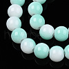 Two Tone Opaque Baking Painted Glass Beads Strands DGLA-Q027-8mm-05-4