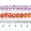 Transparent Painted Glass Beads Strands X1-DGLA-A034-T6mm-A12-3