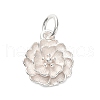 925 Sterling Silver Lotus Flower Charms STER-U009-01S-02-1