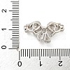 925 Sterling Silver Micro Pave Clear Cubic Zirconia Fold Over Clasps STER-U001-18P-3