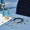 Unicraftale 32Pcs 16 Style Ion Plating(IP) 304 Stainless Steel Cord Ends STAS-UN0027-89-3