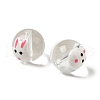 Transparent Glass Enamel Beads GLAA-N049-010-2