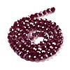 Electroplate Transparent Glass Beads Strands EGLA-A035-T6mm-A02-2