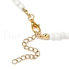 3Pcs 3 Colors Dyed Synthetic Turquoise Starfish & Glass Seed Beaded Necklaces NJEW-JN05330-5
