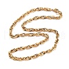 304 Stainless Steel Chain Necklaces NJEW-Q335-11G-1