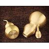 Brass Hollow Tilted Head Gourd Statue Ornament DJEW-PW0018-03B-1