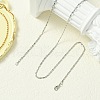 1.5mm Rack Plating Brass Oval Link Chain Necklaces for Women Men MAK-L044-32P-3