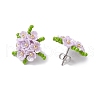 304 Stainless Steel Flower Stud Earrings EJEW-MZ00457-02-4