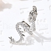 Brass Clear Cubic Zirconia Cuff Earrings EJEW-Q025-01B-P-4