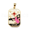 Tarot 304 Stainless Steel Enamel Pendants STAS-M119-09C-G-1