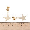 304 Stainless Steel Dangle Stud Earrings EJEW-Z089-13G-5