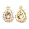 Brass Micro Pave Cubic Zirconia Charms KK-B074-17G-1