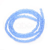 Transparent Glass Beads Strands GLAA-R200-C06-2