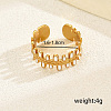 Stainless Steel Vintage Fashion Enamel Open Cuff Rings Lady Date Vacation Gift PZ5386-2-5