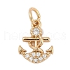 Brass Micro Pave Cubic Zirconia Charms KK-Q096-03A-G-1