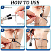 SUNNYCLUE 2Pcs 2 Colors Iron and Brass and PVC Alligator Memo Clips FIND-SC0011-23-3