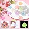 84Pcs 7 Colors Luminous Transparent Resin Pendants RESI-SZ0003-26-6