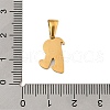Christmas Theme 304 Stainless Steel Pendants STAS-R007-01K-G-3