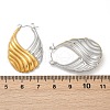 304 Stainless Steel Two Tone Stripe Hoop Earrings EJEW-S265-11GP-5