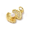 Brass Micro Pave Cubic Zirconia Pendants KK-I276-08G-2
