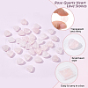 Olycraft 1 Strand Natural Rose Quartz Heart Beads Strands G-OC0003-31-4