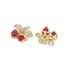 Brass Micro Pave Cubic Zirconia Pendants KK-H072-05G-2