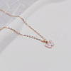 Alloy White Enamel Initial Pendant Necklaces WG51722-21-1