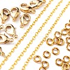 DIY 3m Oval Brass Cable Chains Necklace Making Kits DIY-FS0001-21G-3