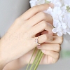 Fashionable Brass Micro Pave Cubic Zirconia Adjustable Cuff Rings FS-WG24B11-01-1