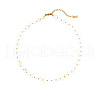 Natural Shell & Real 18K Gold Plated Stainless Steel Beaded Necklaces EP3542-3-1
