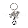 3Pcs Alloy & Wood Keychain KEYC-JKC01187-3