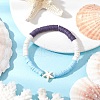 Flat Round Handmade Polymer Clay Heishi Beaded Stretch Bracelets BJEW-JB11802-02-1