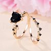Heart Alloy Finger Rings for Women FS-WG1A204-01-2