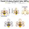 SUNNYCLUE 80Pcs 2 Colors Alloy Enamel Charms ENAM-SC0005-73-2