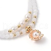Faceted Glass Bead Stretch Bracelets BJEW-JB05488-02-2
